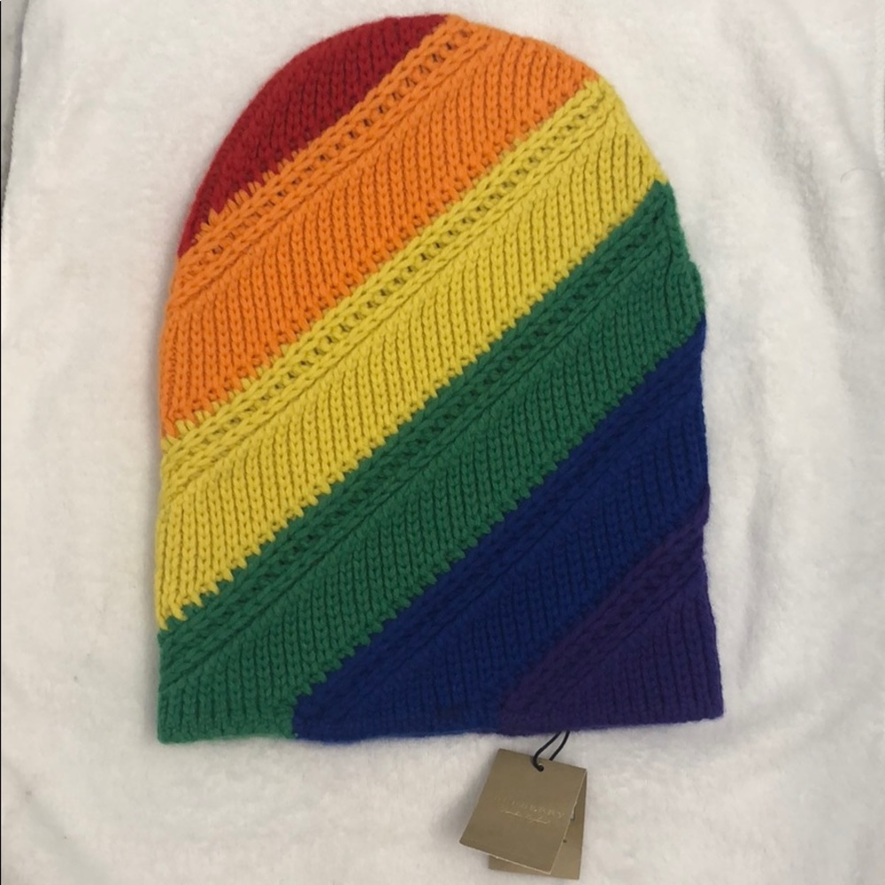 Burberry rainbow pride scully beanie hat - Picture 1 of 6